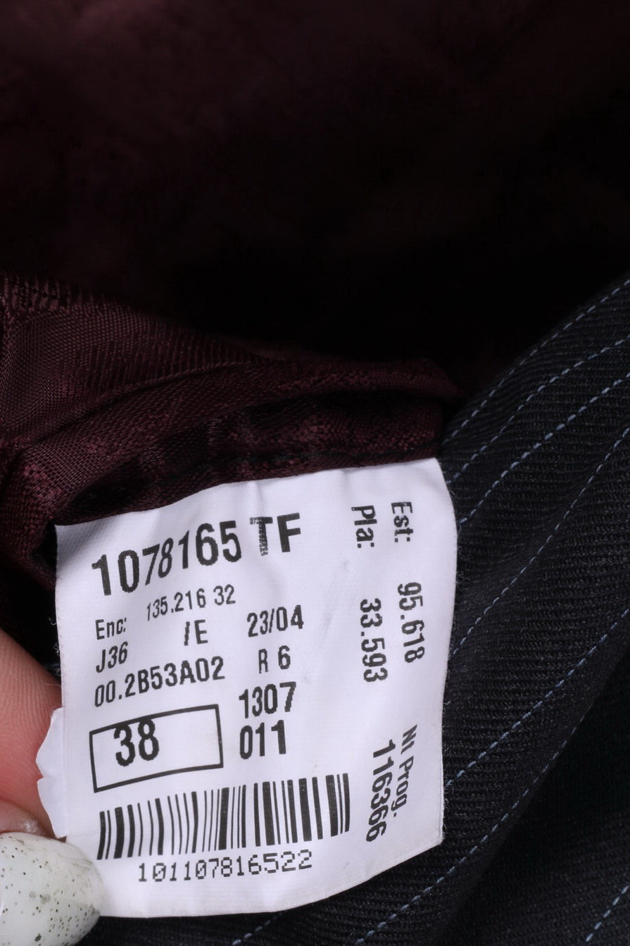 Paul Smith London Blazer 38 Rayé Gris Foncé en Laine à Simple Boutonnage Homme 