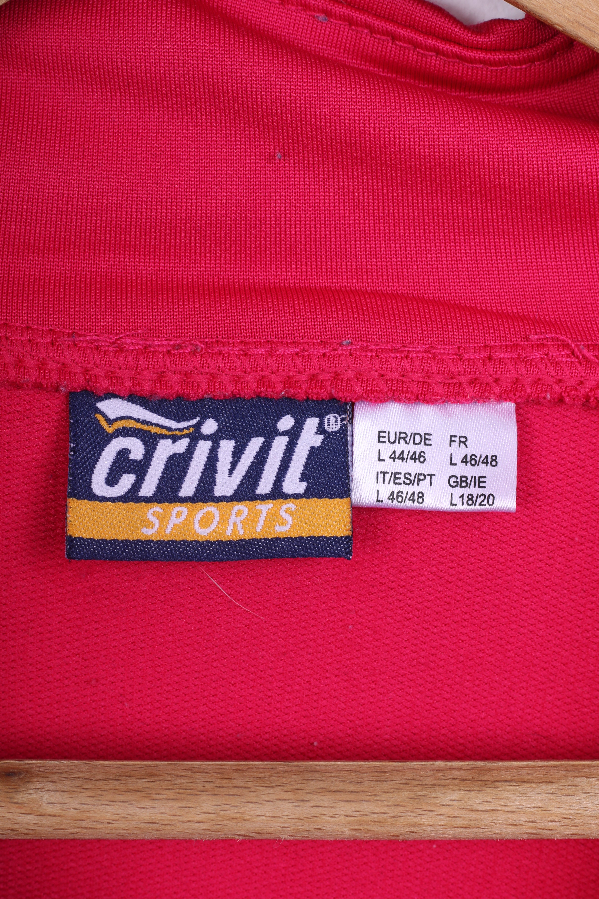 Crivit Sport Womens L 18/20 Jumper Zip Neck Pink
