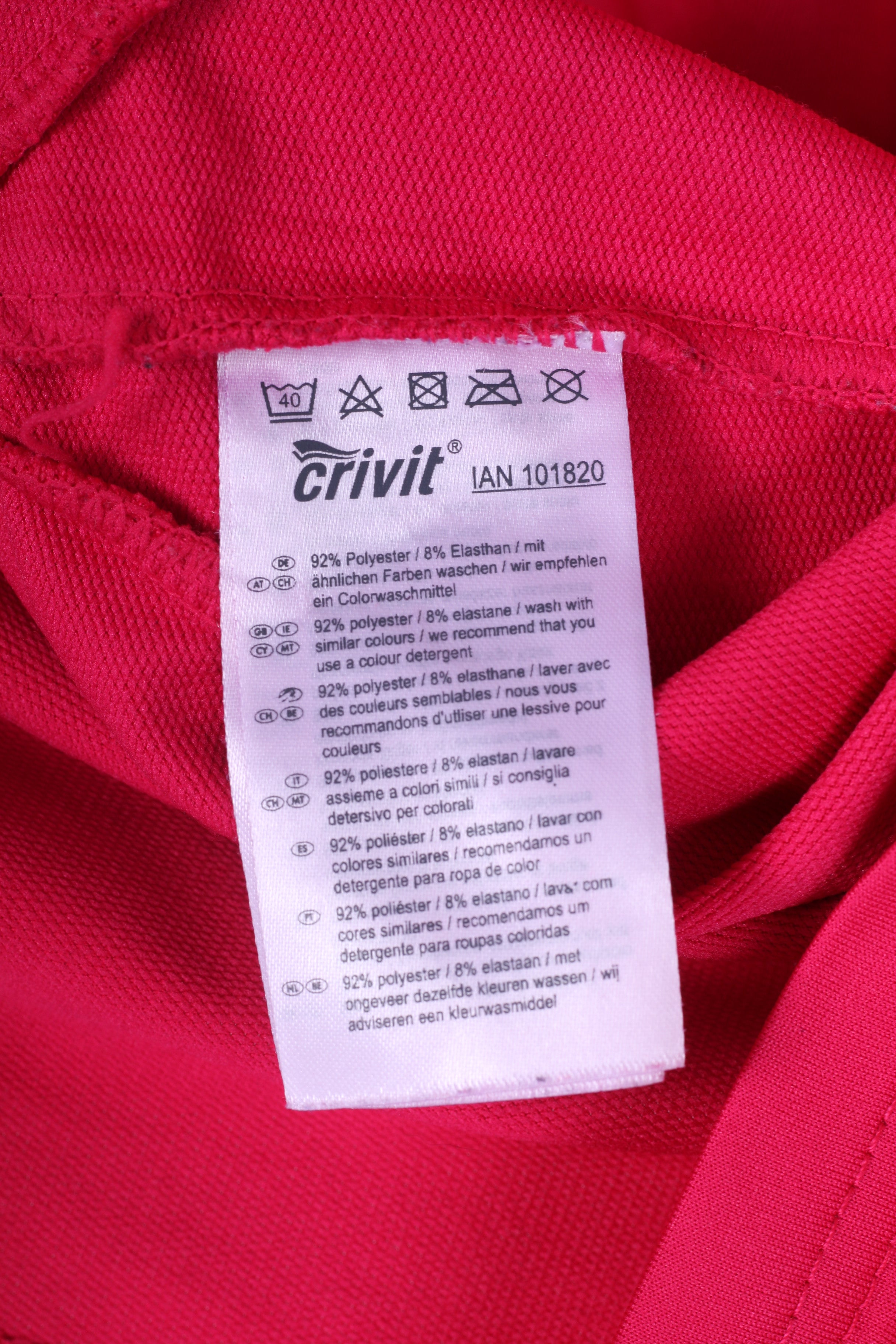 Crivit Sport Womens L 18/20 Jumper Zip Neck Pink