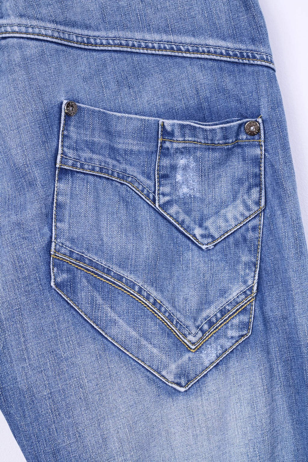 Joe Browns Men 32 Denim Trousers Blue Cotton Ripped Jeans Straight Leg