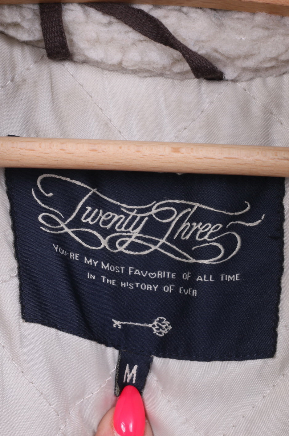 Parka foderato con cappuccio in cotone verde da donna Twenty Three