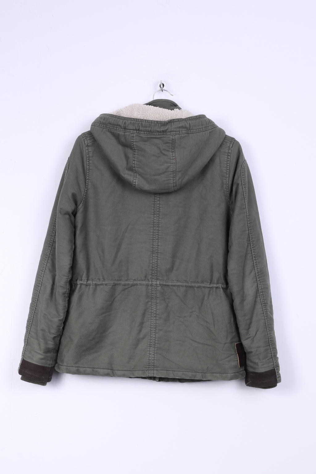 Twenty Three Womens M Jacket Green Cotton Hooded Lined Parka
