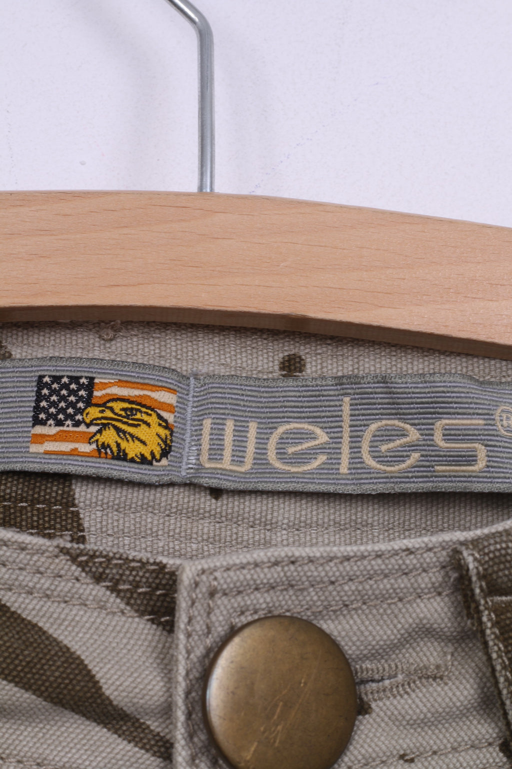 Pantaloni cargo Weles in the Air da donna 27 mimetici color kaki 