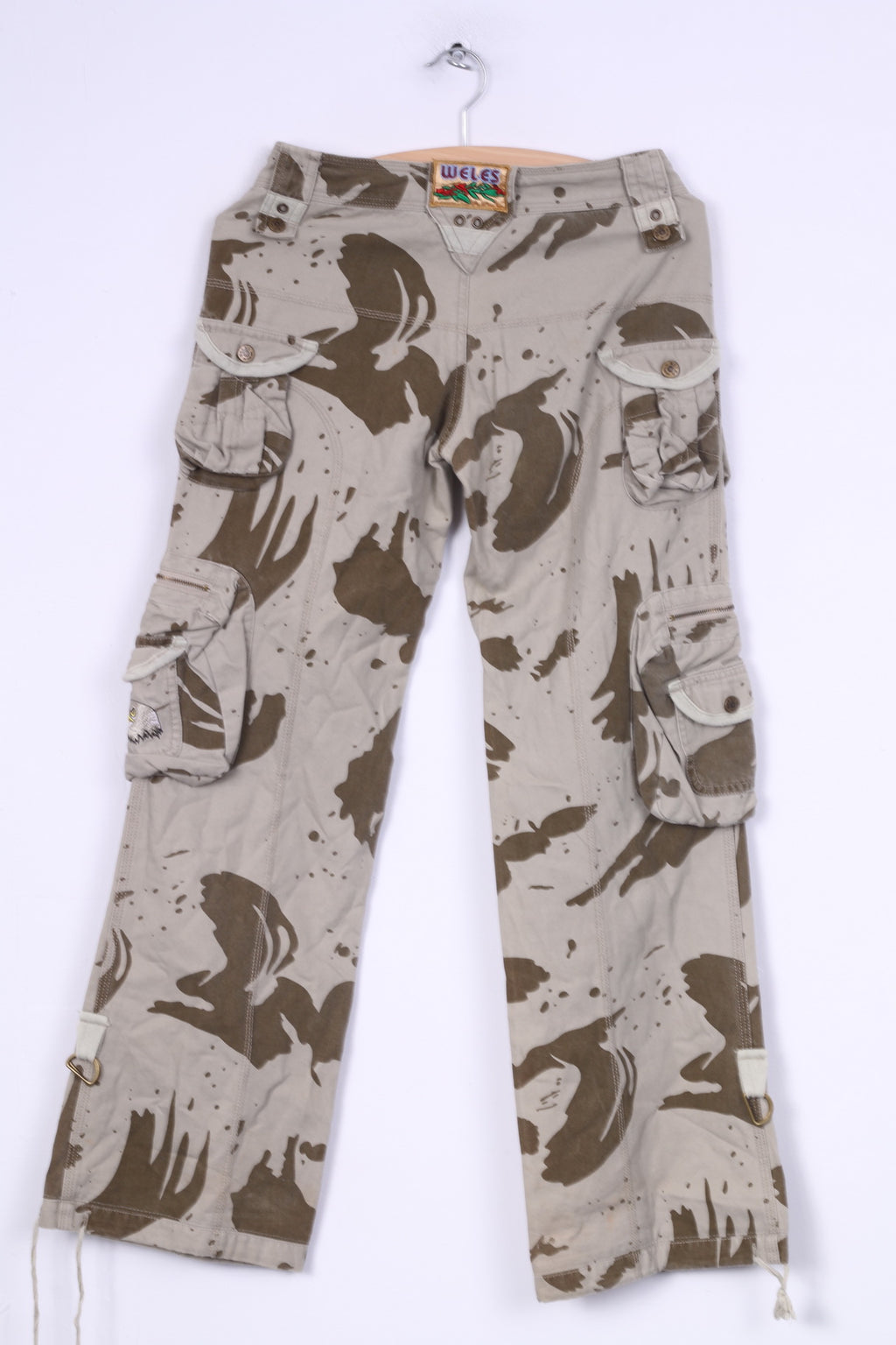 Pantaloni cargo Weles in the Air da donna 27 mimetici color kaki 