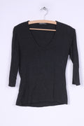 Randez Vous Chemise S T4 Femme Manches Longues Col V Noir 