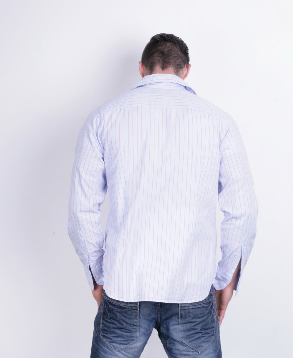 La Martina Mens L Casual Shirt Blue Cotton Buenos Aires Long Sleeve - RetrospectClothes