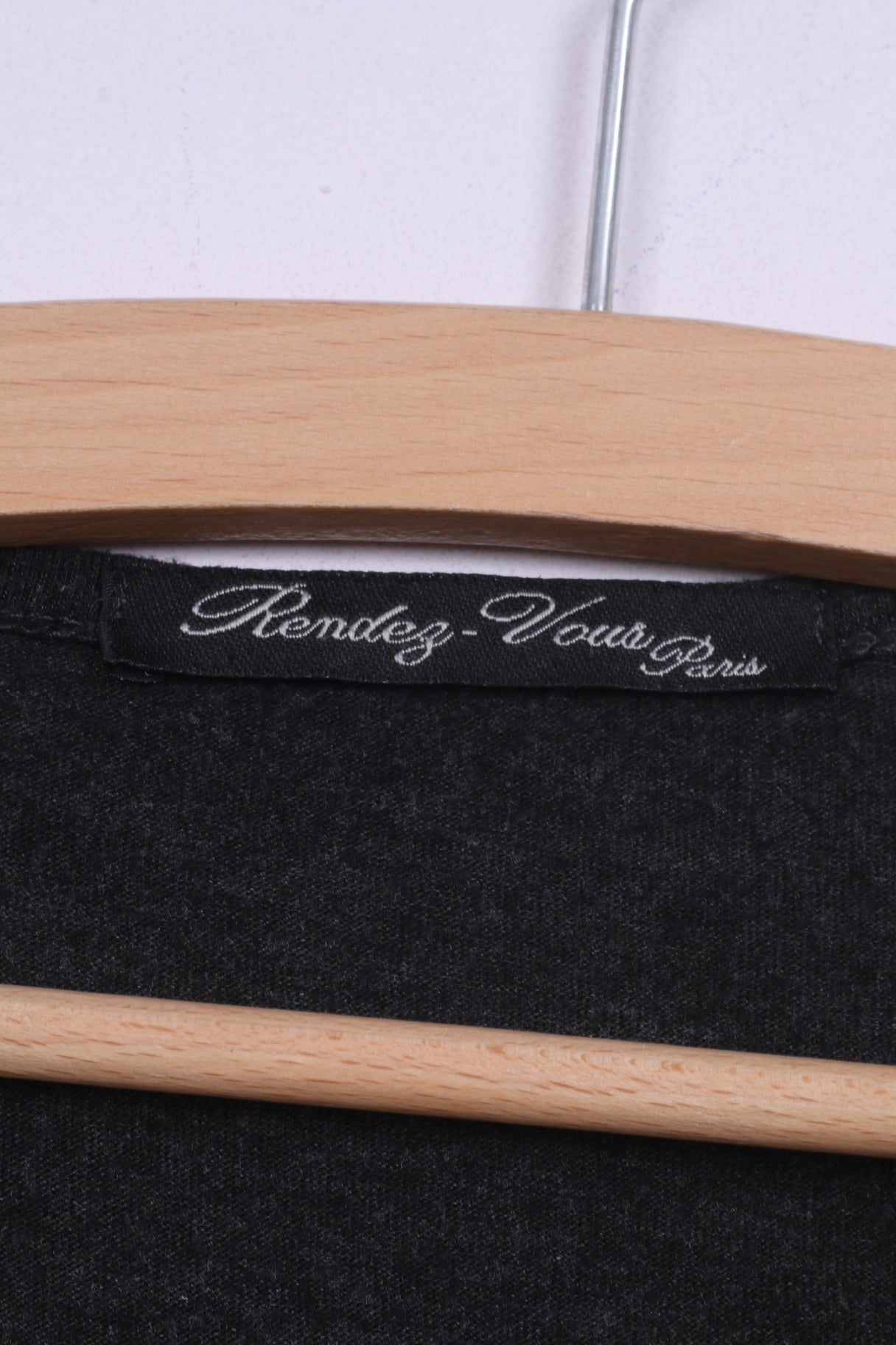 Randez Vous Womens S T4 Shirt Long Sleeve V Neck Black