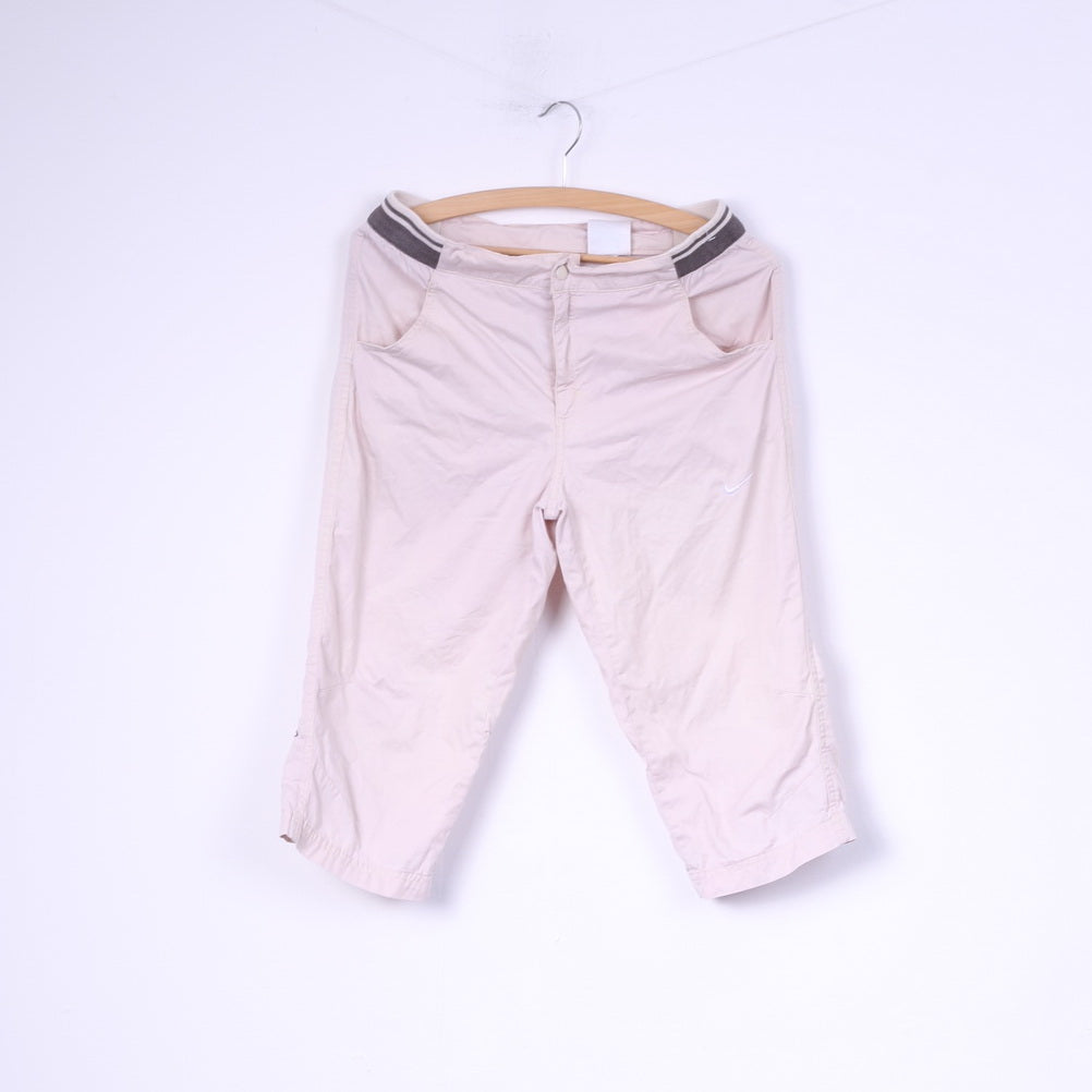 Pantaloni Nike S 34/36 Capri da donna in cotone rosa Abbigliamento sportivo