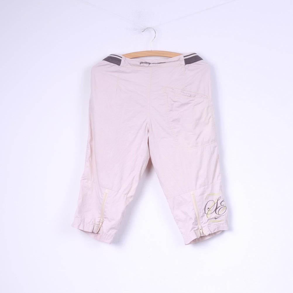 Nike Womens S 34/36 Capri Pants Pink Cotton Sportswear