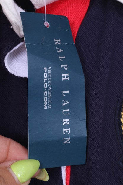 Nouveau Ralph Lauren Polo XL pour femme Bleu marine à manches courtes Ajustement personnalisé 