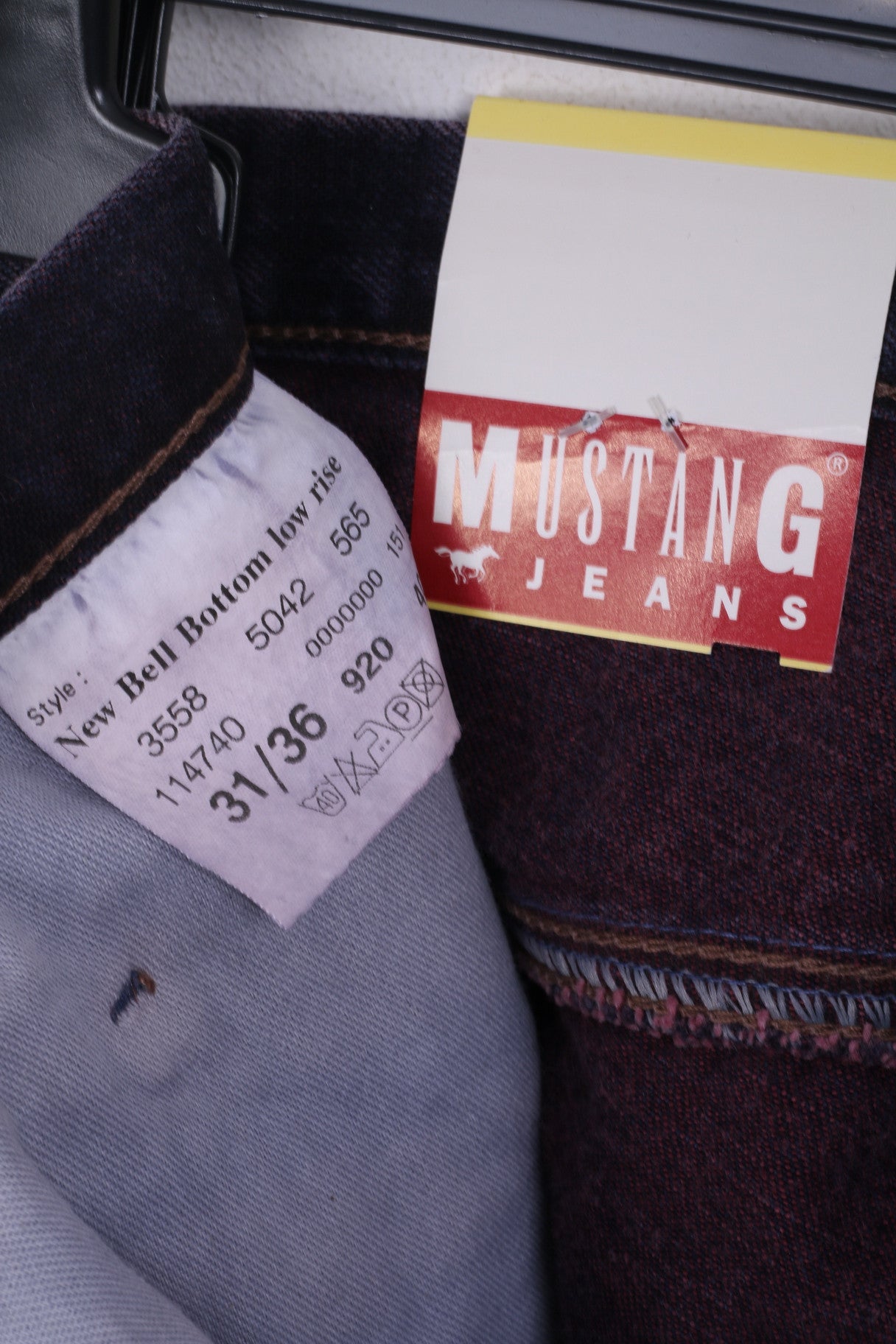 Nouveau MUSTANG jean femme W31 L36 jean pantalon Bootcut prune coton