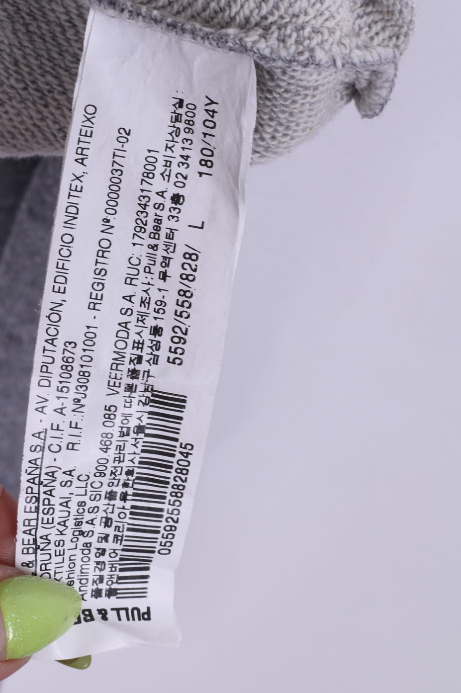 Pull&amp;Bear Sweat L Homme Gris Sport Cotton Livin For The City 