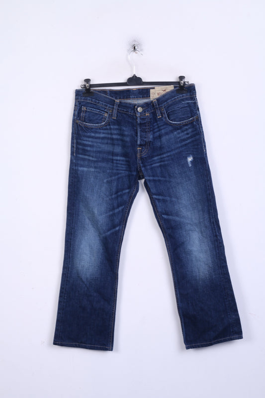 HOLLISTER Pantaloni jeans da uomo W32 L32 Pantaloni denim gamba dritta
