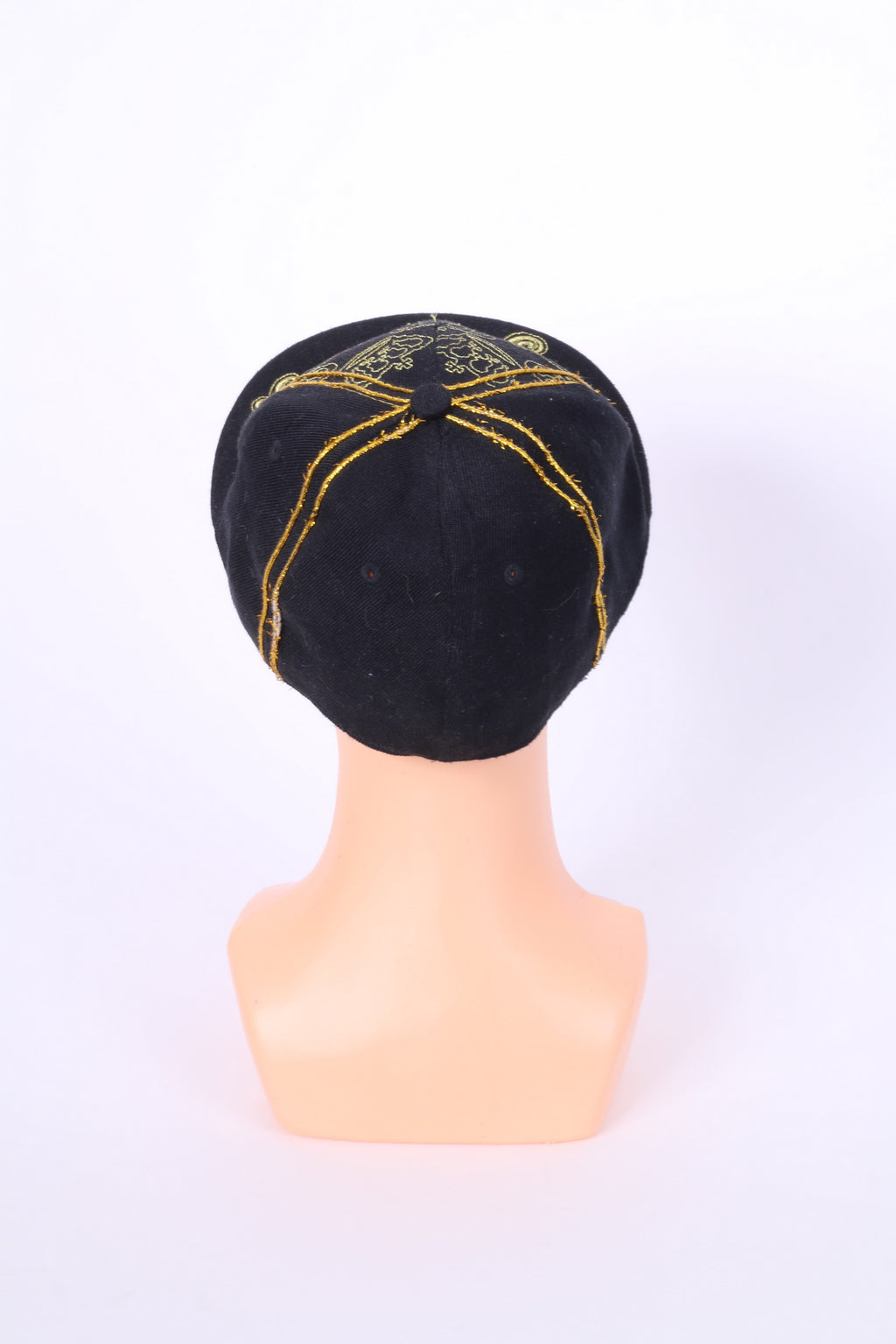 King OF Kings Black 7 Caps Black Baseball Hat Gold Embroidered 58cm