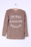 Maglione Bershka da donna, maglione grafico lavorato a maglia multicolore elasticizzato marrone
