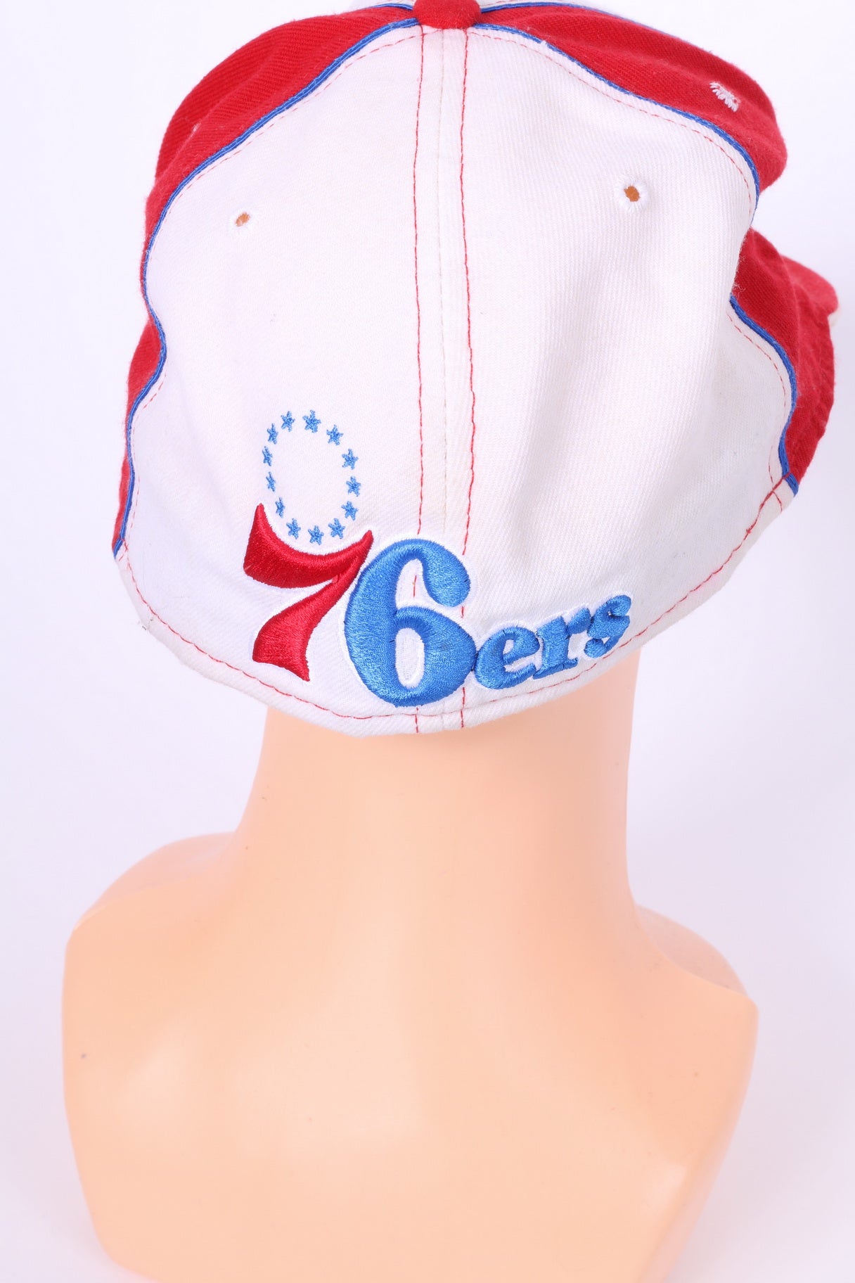 New Era Mens 7.5 Caps NBA Basketball Red White Hat 76 ers 59 FIFTY 59.6 cm