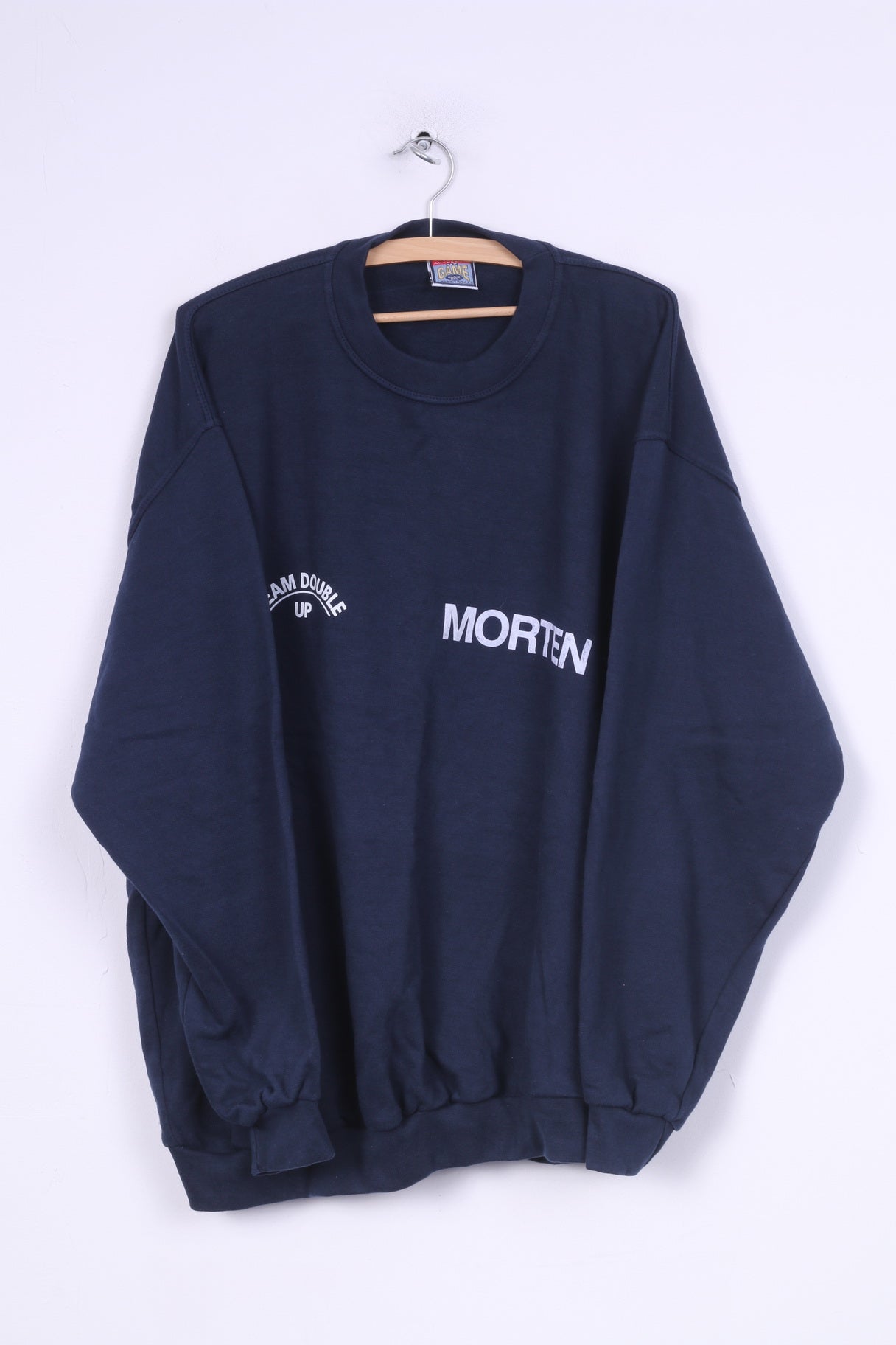 Game Authentic Mens XL Sweatshirt Jumper Navy Cotton Morten Diskotek