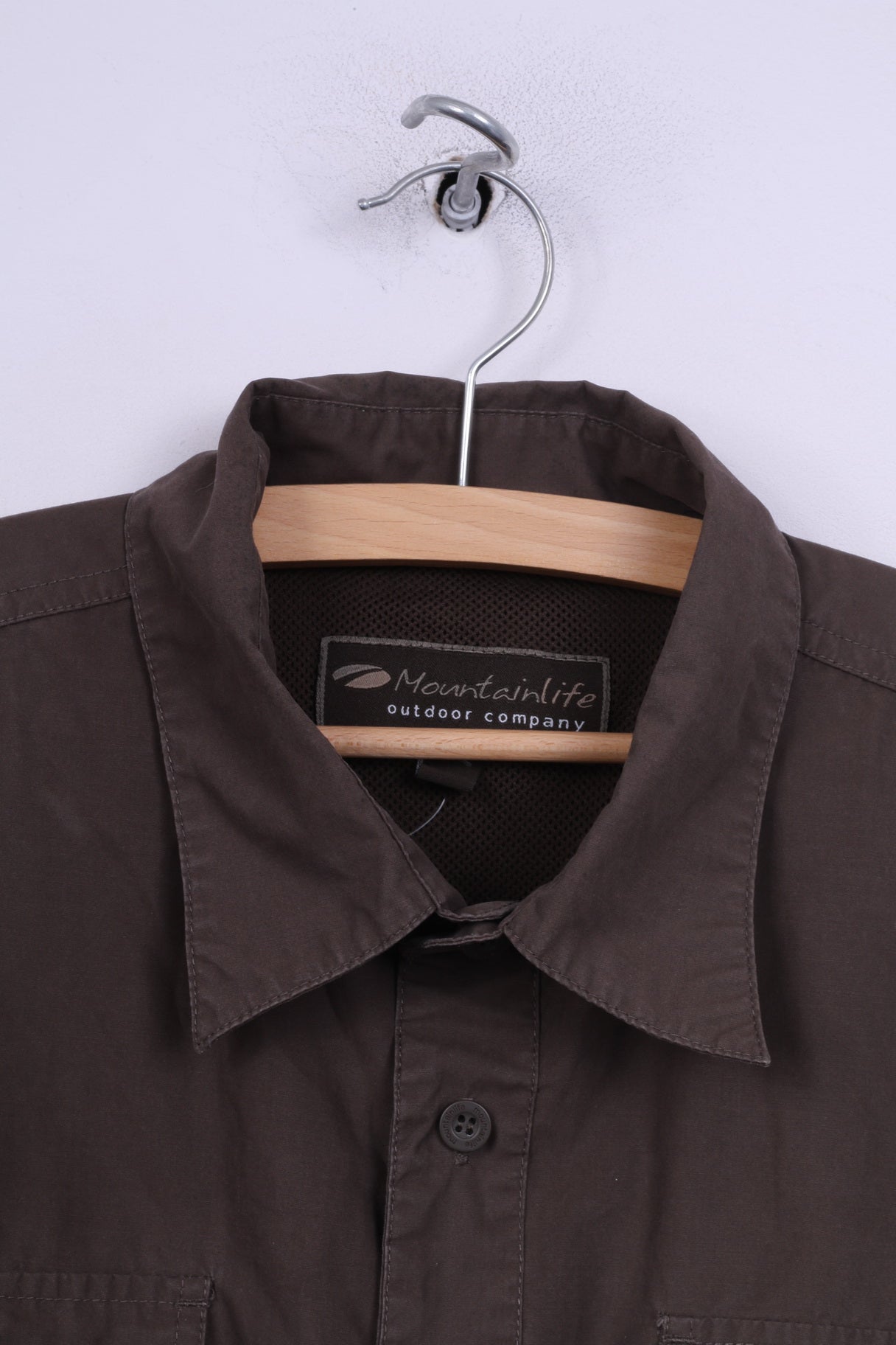 Mountainlife Chemise décontractée pour homme XL (2X) Marron à manches courtes Outdoor Company Marron 