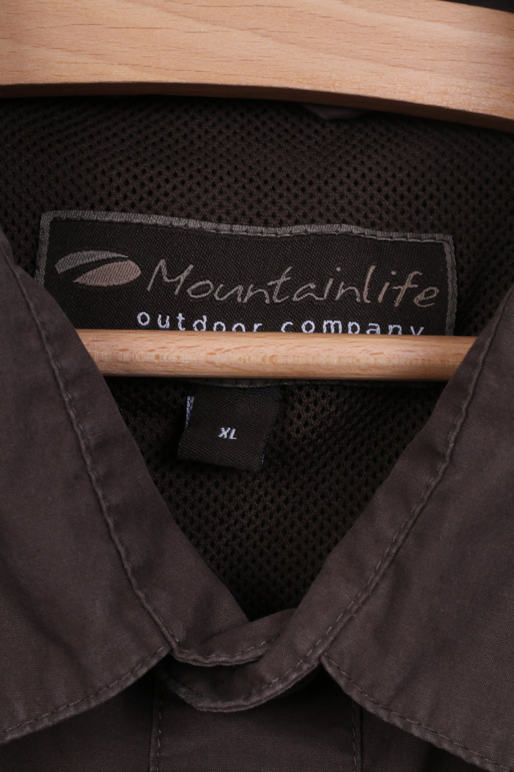 Mountainlife Uomo XL (2X) Camicia casual Marrone Manica corta Outdoor Company Marrone 