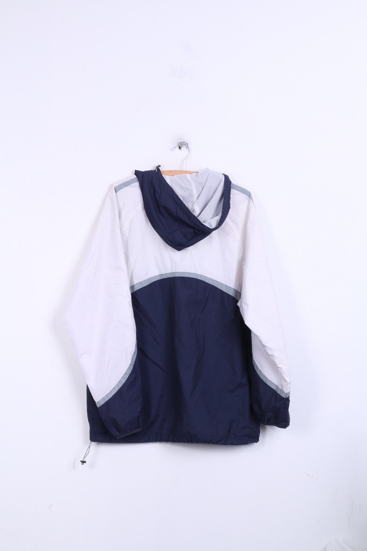 Canterbury Of New Zealand IRFU Mens XL Jacket White Hood Rugby Sport Nylon Waterproof - RetrospectClothes