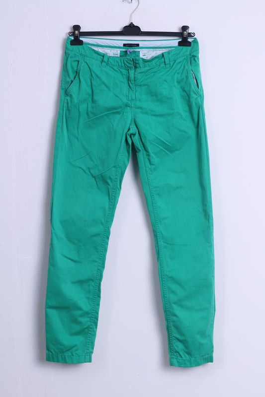 Tommy Hilfiger Pantalon 8 M Femme Vert ROME Pantalon Chino en Coton Coupe Regular