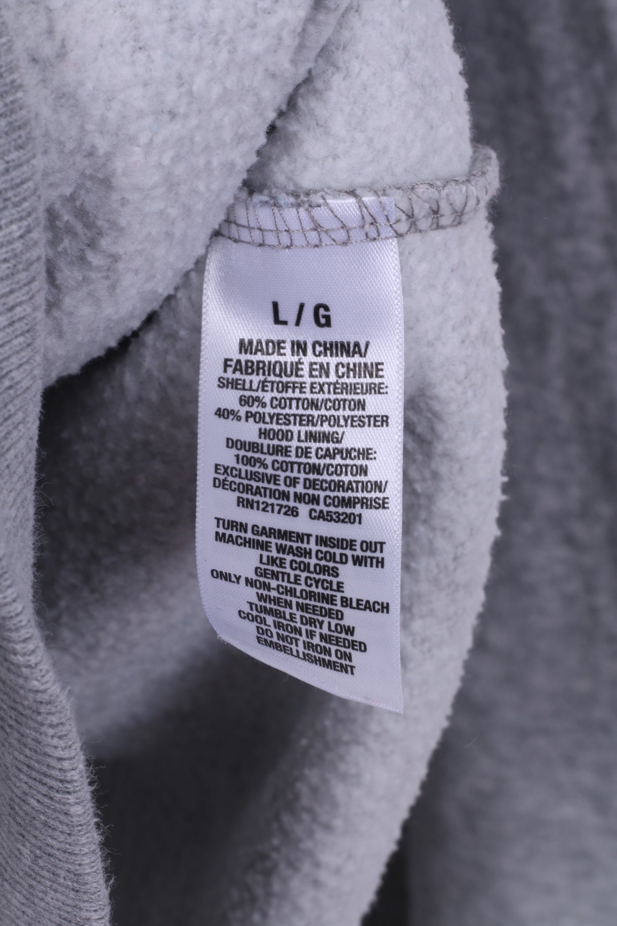 Aeropostale Uomo L Maglione Felpa con cappuccio Zip Collo Cotone Abbigliamento sportivo Grigio 
