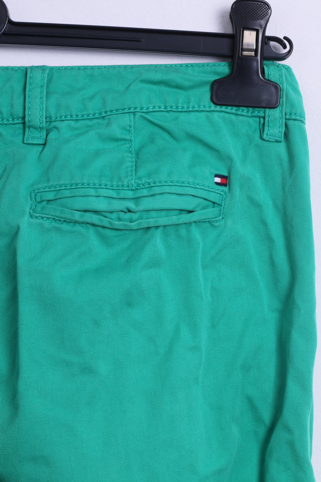 Tommy Hilfiger Pantalon 8 M Femme Vert ROME Pantalon Chino en Coton Coupe Regular