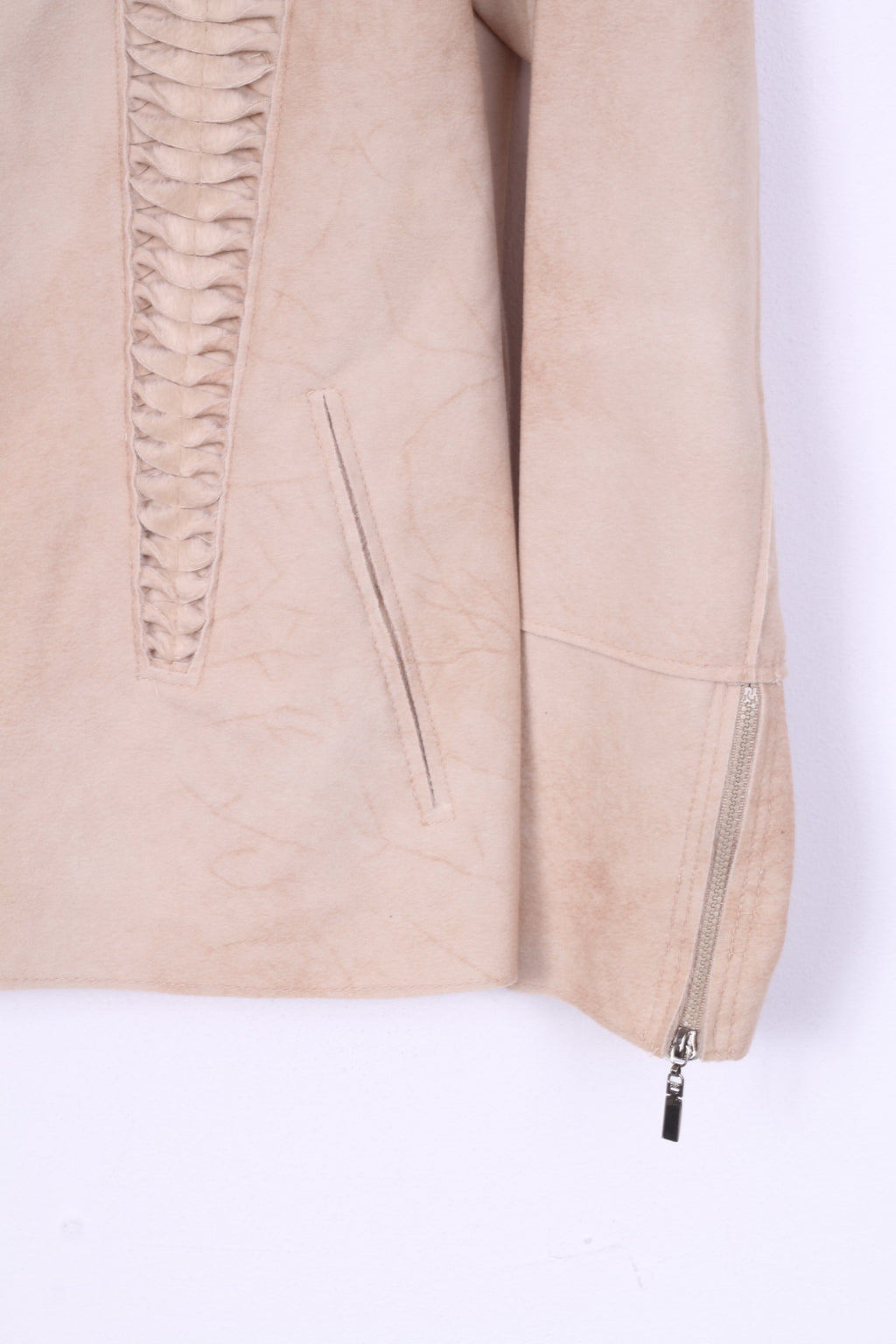 Giacca da donna APLX Beige con dettagli in stile country e top con cerniera 