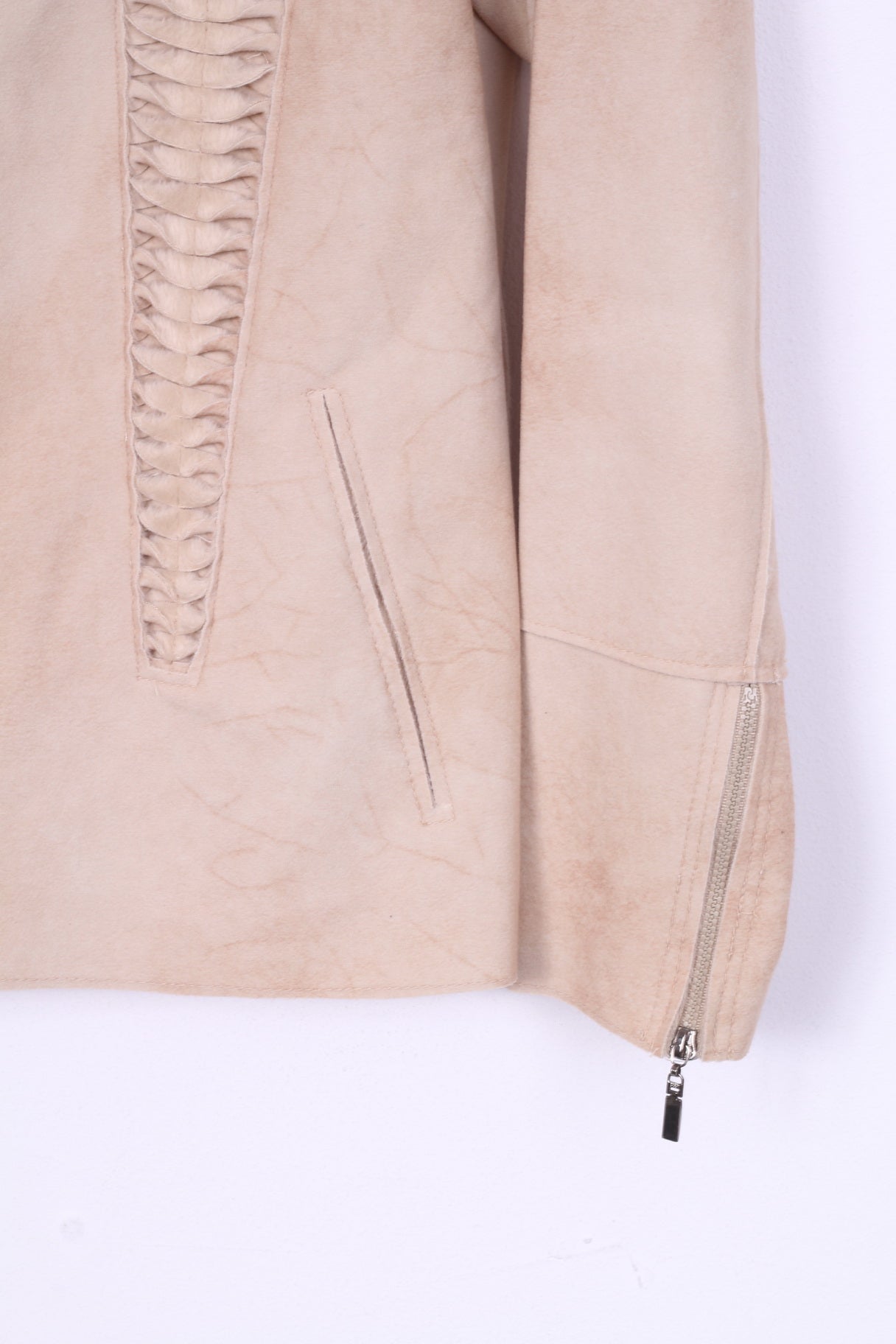 Giacca da donna APLX Beige con dettagli in stile country e top con cerniera 