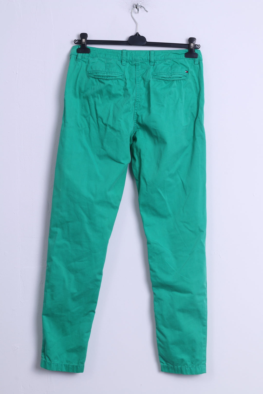 Tommy Hilfiger Pantalon 8 M Femme Vert ROME Pantalon Chino en Coton Coupe Regular