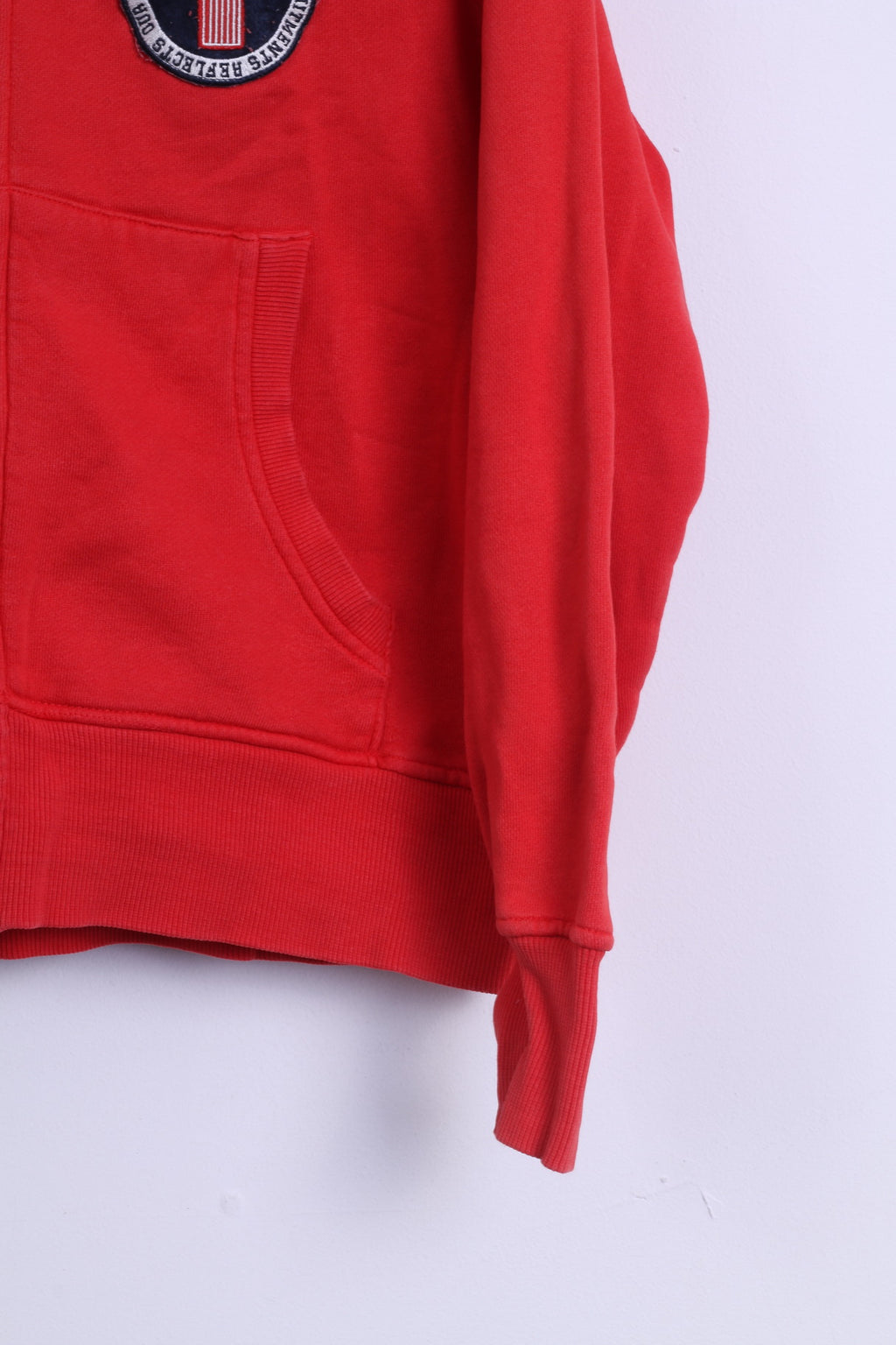 GANT Felpa L da donna in cotone rosso con zip e cappuccio Abbigliamento sportivo