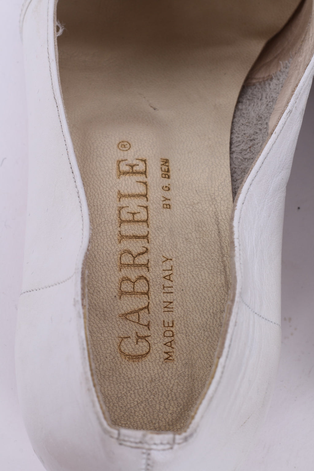 Gabriele By G.Beni Womens 37 Shoes White Platform Leather Italy