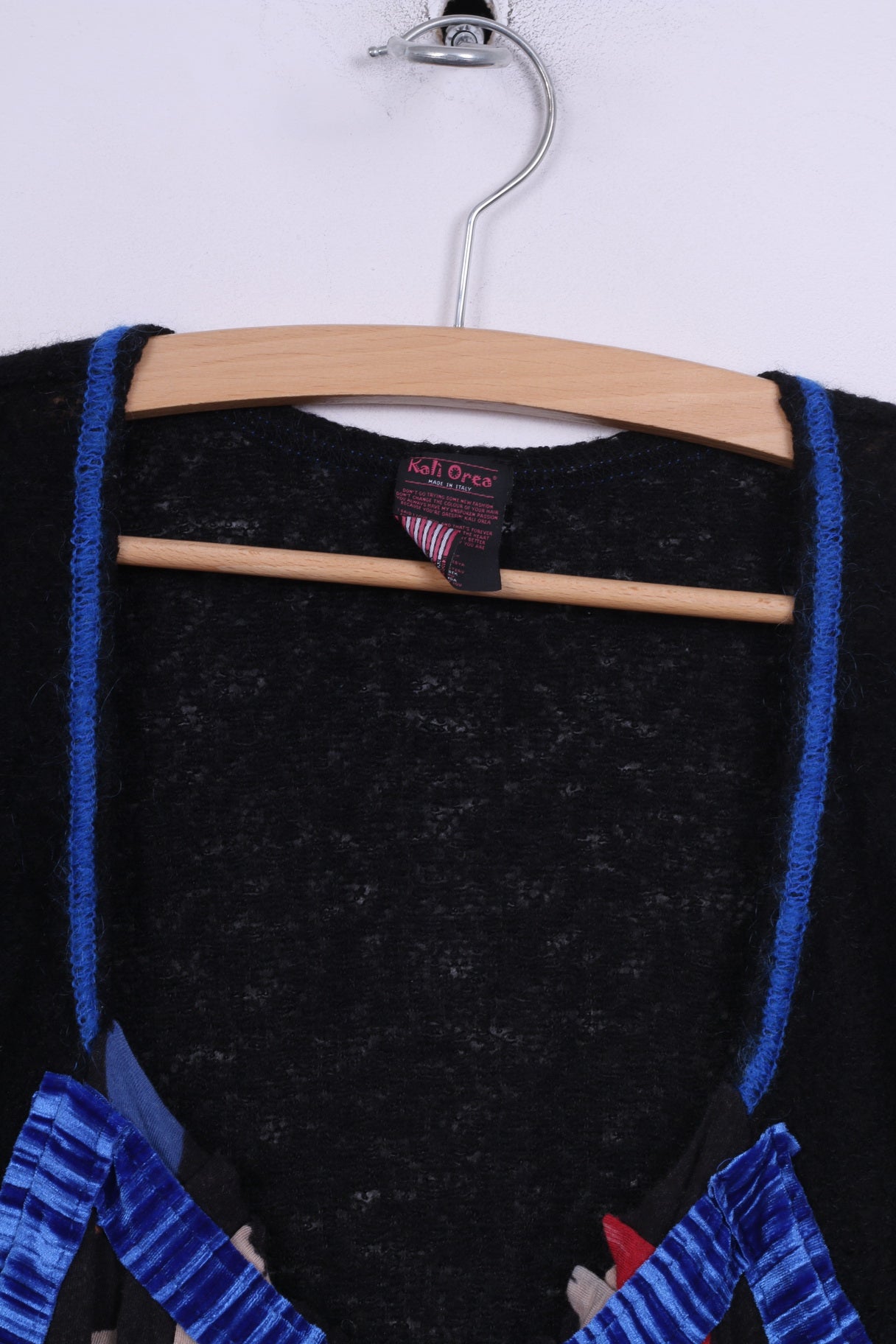 Kali Orea Womens 10 S Mini Dress Multi print Black Short Sleeve Different Textures Italy