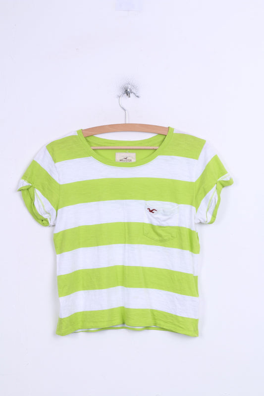 HOLLISTER California Womens M Shirt Striped Green Cotton - RetrospectClothes