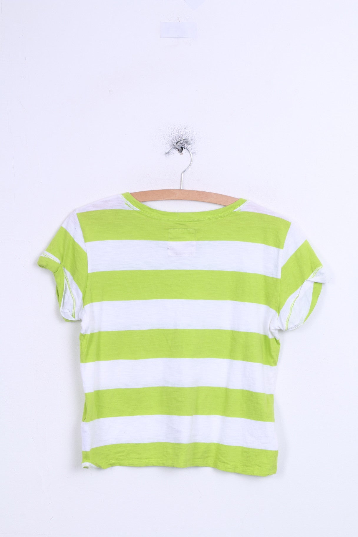 HOLLISTER California Womens M Shirt Striped Green Cotton - RetrospectClothes