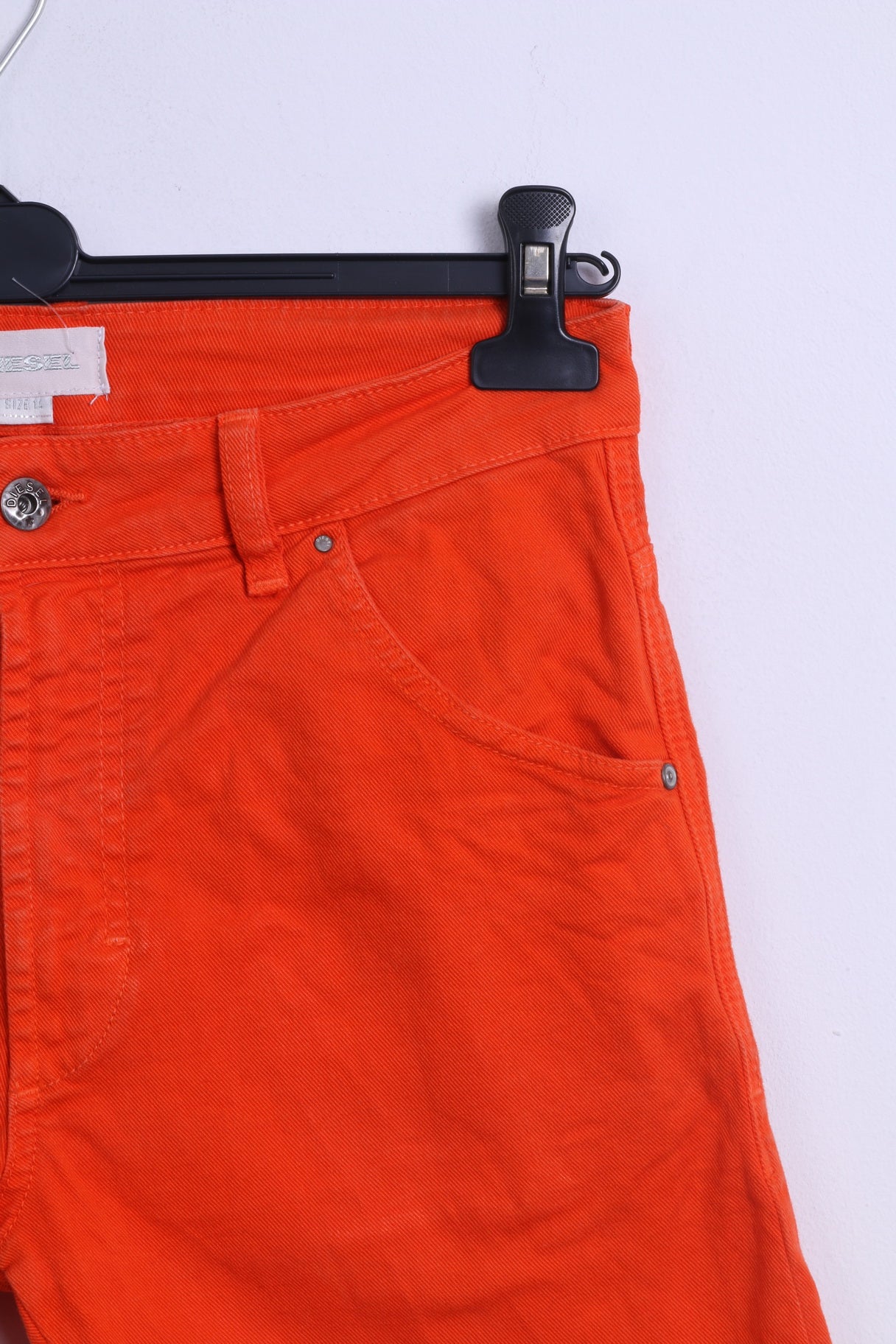 Pantaloni Capri 14 M da donna Diesel Industry in cotone arancione