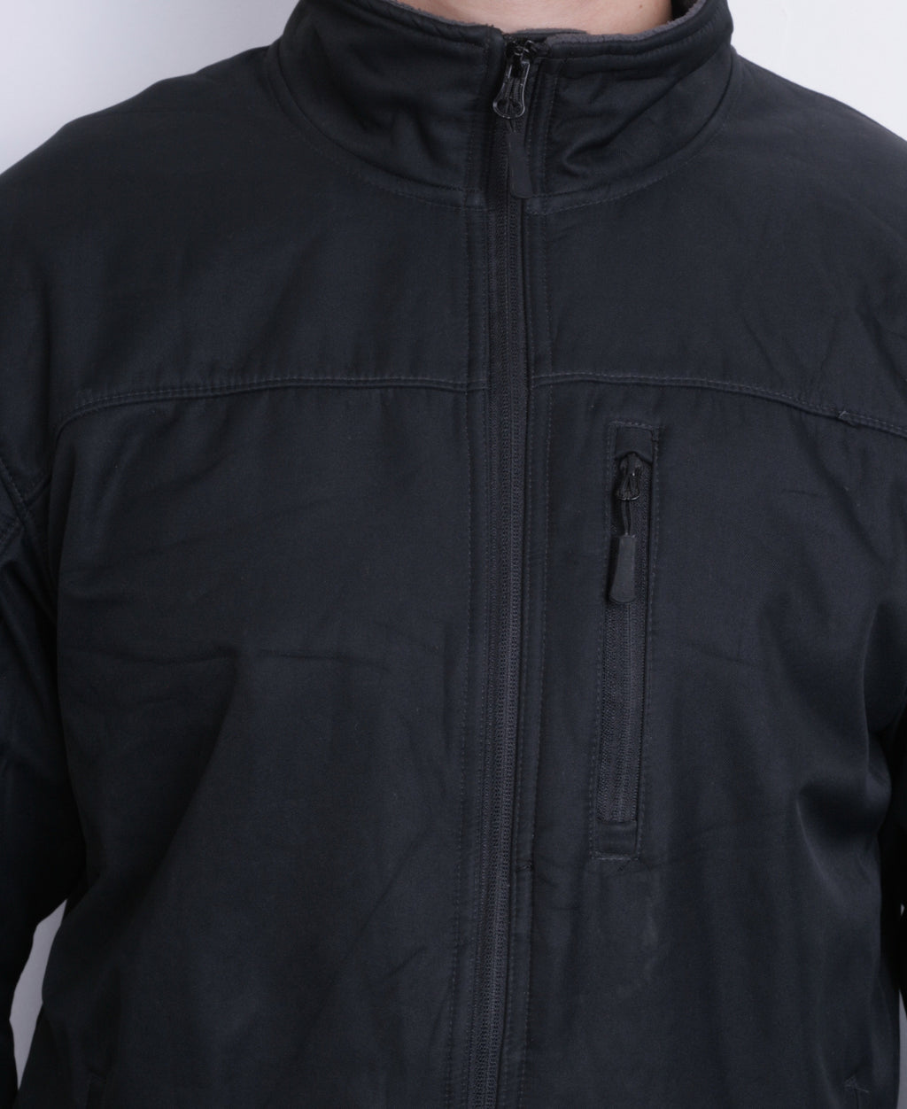 Champion Mens M Sweatshirt Full Zipper Black Sport - RetrospectClothes