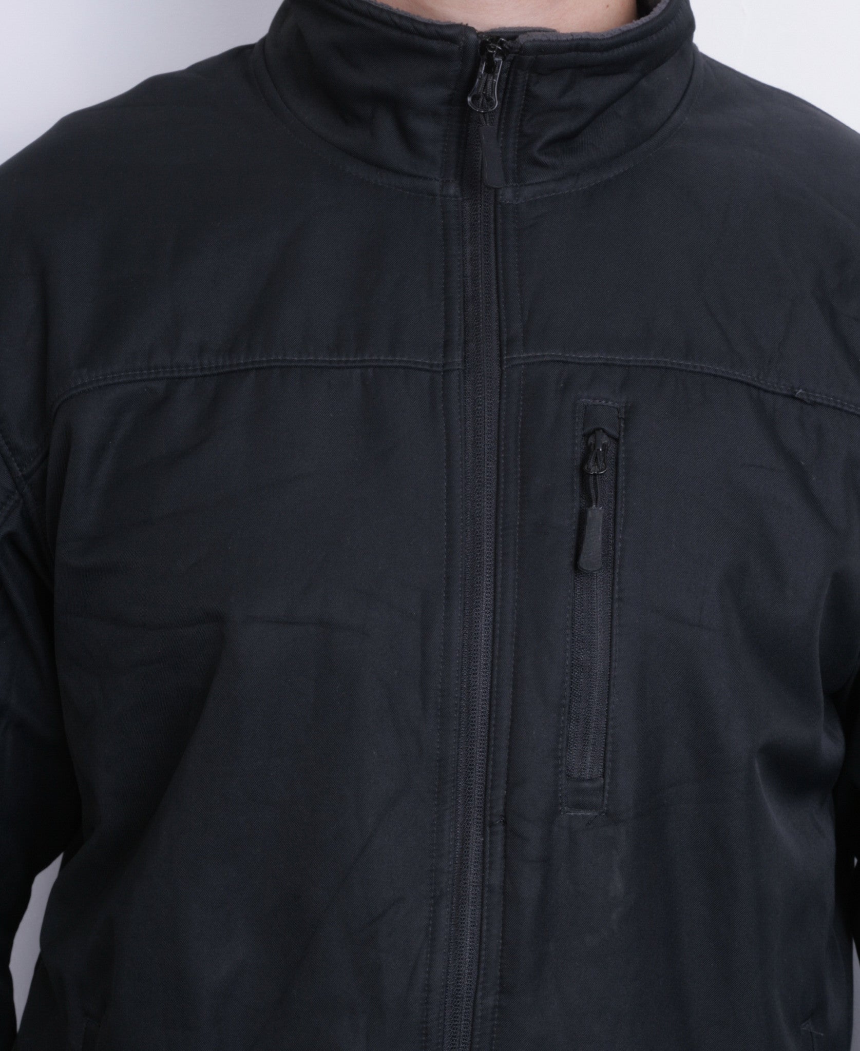 Champion Mens M Sweatshirt Full Zipper Black Sport - RetrospectClothes