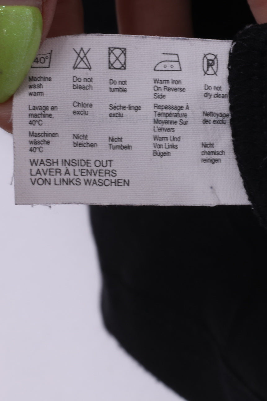 Esprit Womens L Shirt Long Sleeve Black Cotton U.S.A