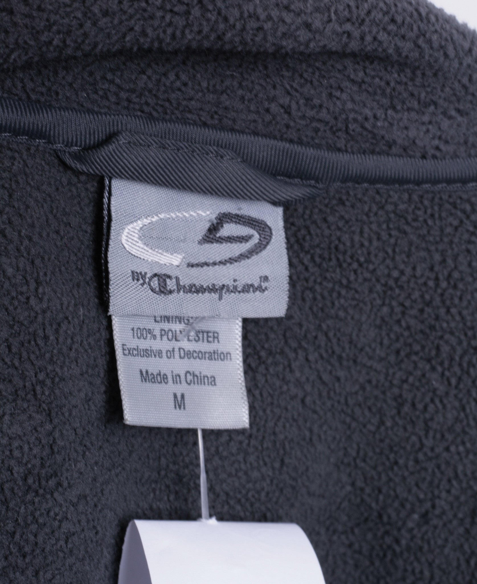 Champion Mens M Sweatshirt Full Zipper Black Sport - RetrospectClothes