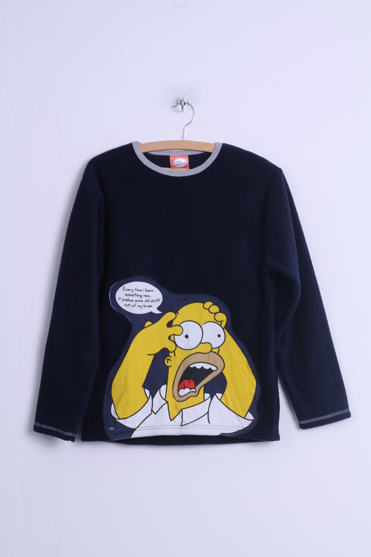 The Simpsons Boys 1-12-13 age 160cm Fleece Top Navy Sweatshirt Homer