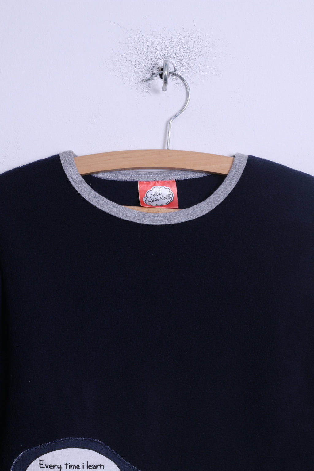 Les Simpsons Garçons 1-12-13 ans 160cm Haut Polaire Sweat Bleu Marine Homer