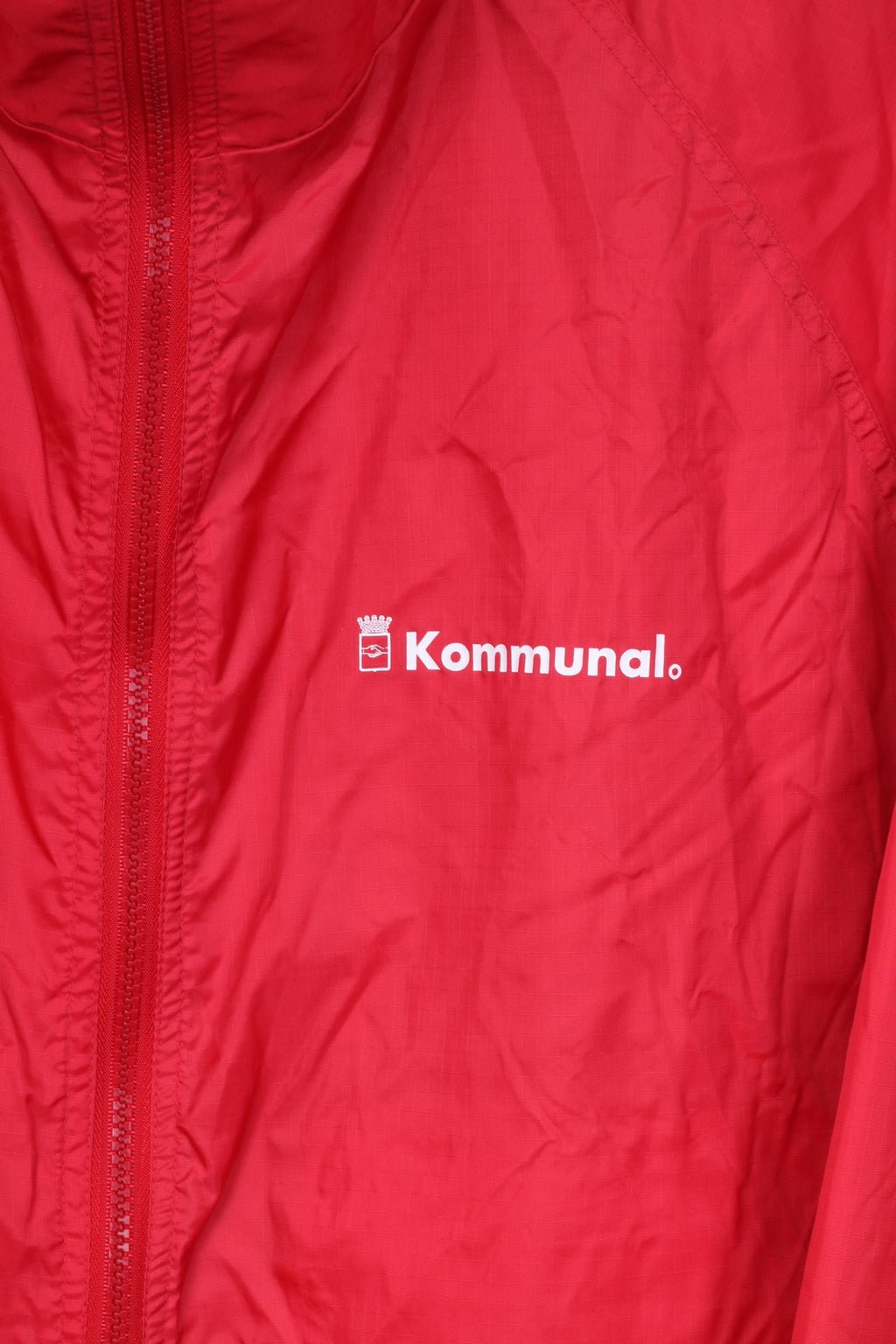 Jingham Kommunal Veste XL pour homme avec fermeture éclair complète en nylon rouge imperméable 