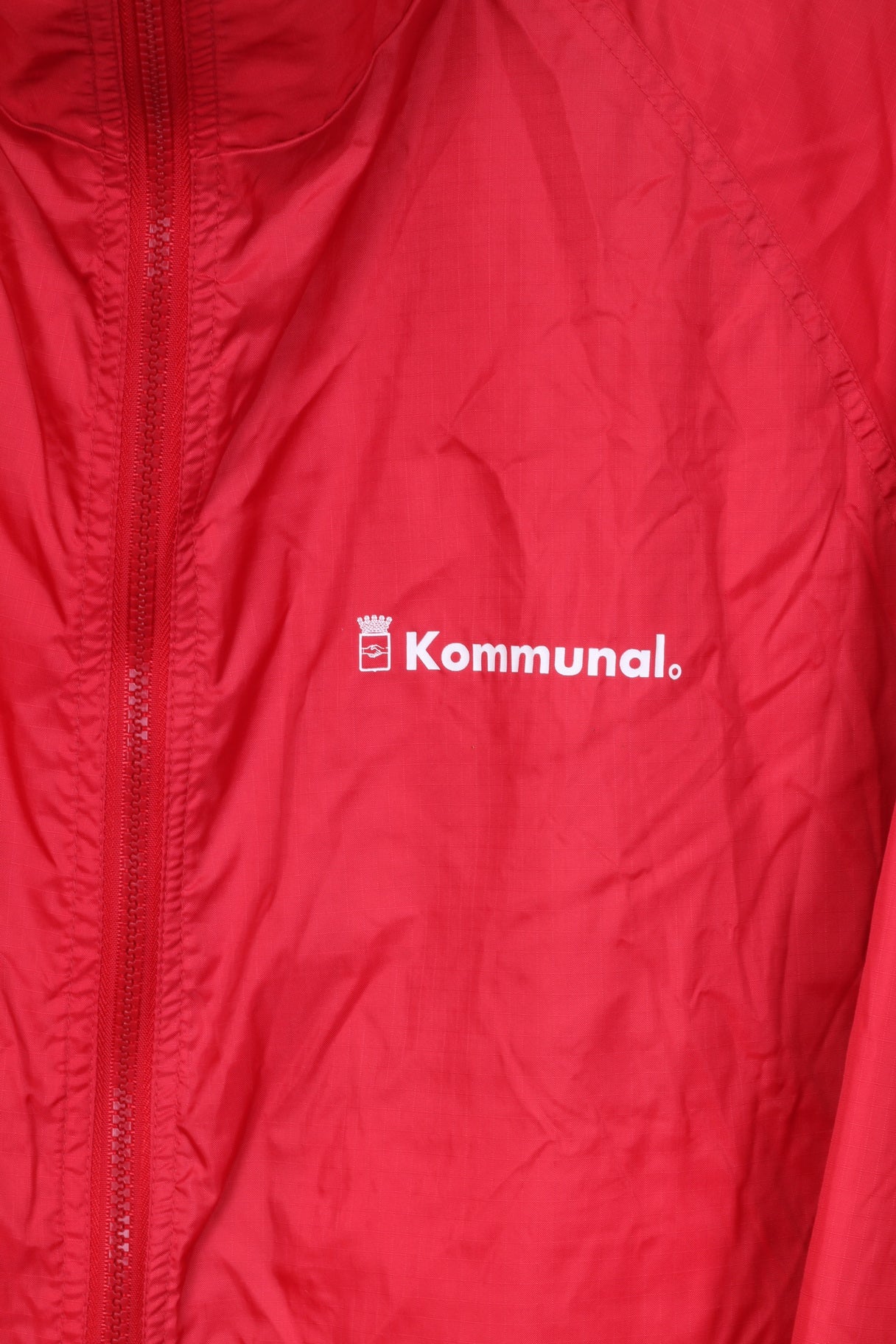 Jingham Kommunal Veste XL pour homme avec fermeture éclair complète en nylon rouge imperméable 