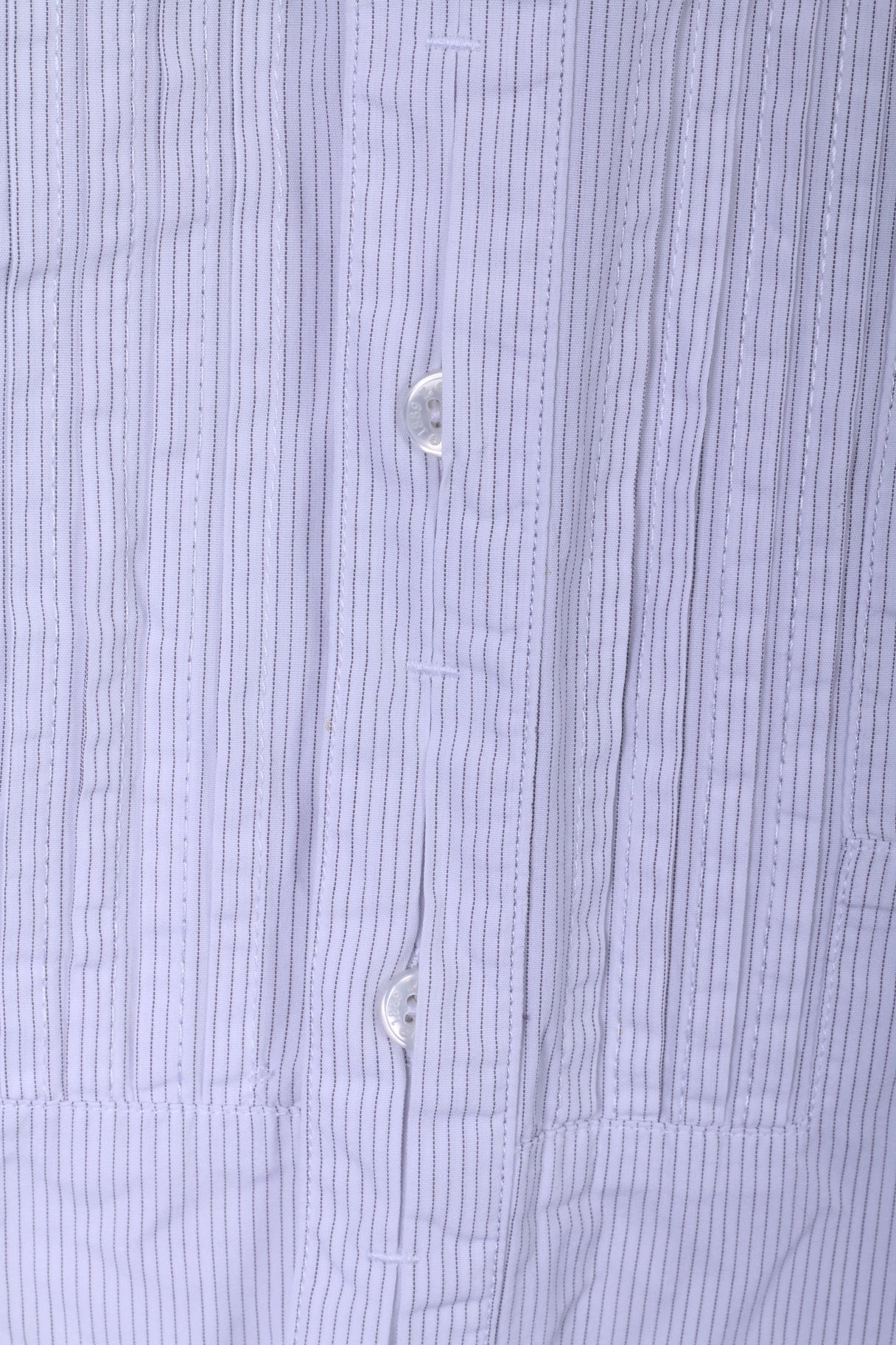 Lee L Chemise décontractée pour homme Col montant rayé Blanc à manches longues