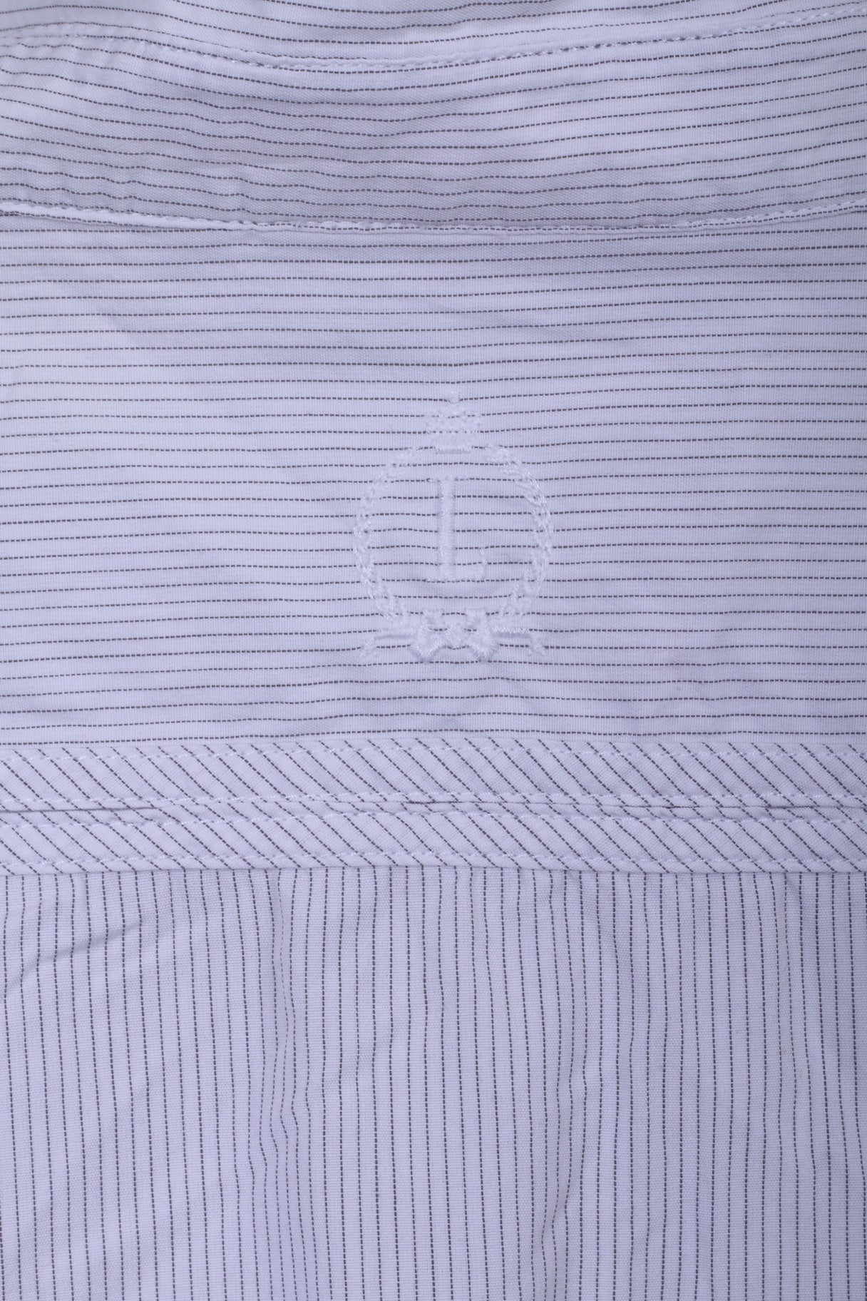 Lee L Chemise décontractée pour homme Col montant rayé Blanc à manches longues