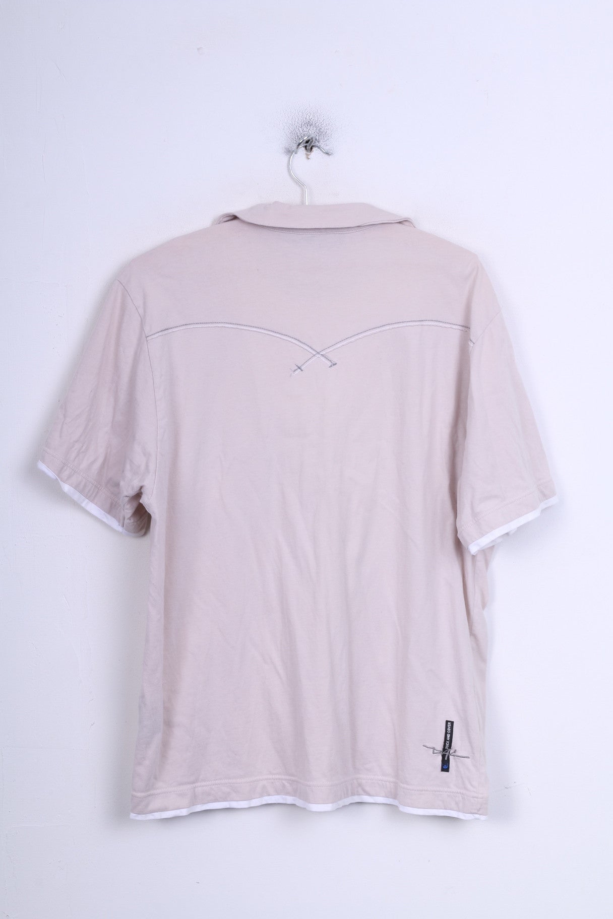 Duck and Cover Polo XL Homme Coton Col Rond Marron Vif