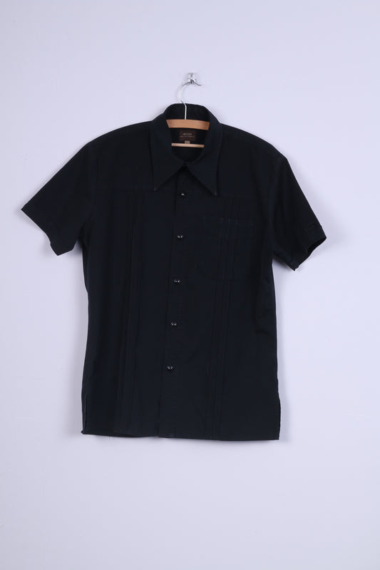 G-Star Mens L Casual Shirt Short Sleeve Black Cotton