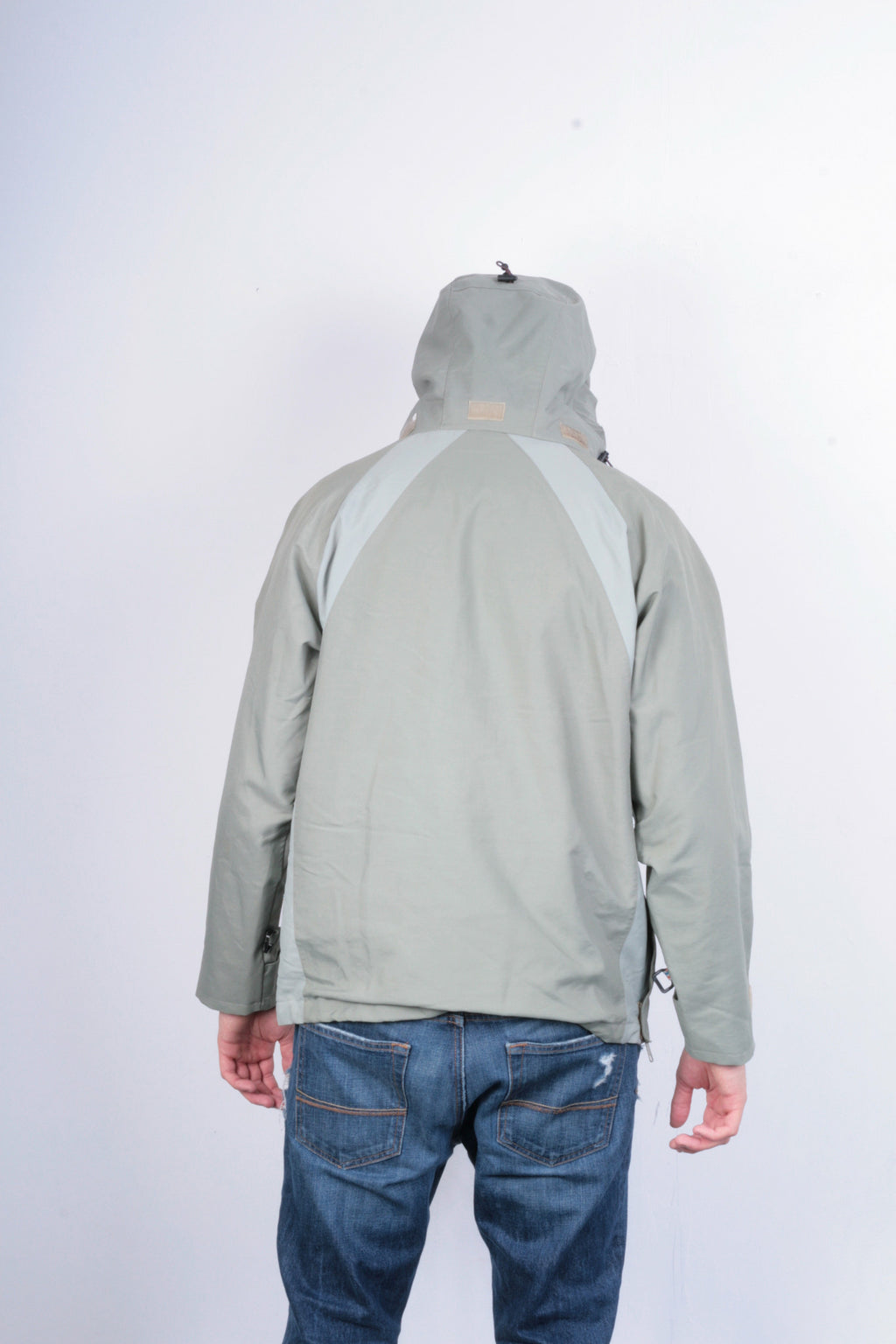 Tog24 Mens S Jacket Green Hood Anorak Nylon Parka Performance Clothing Systems - RetrospectClothes