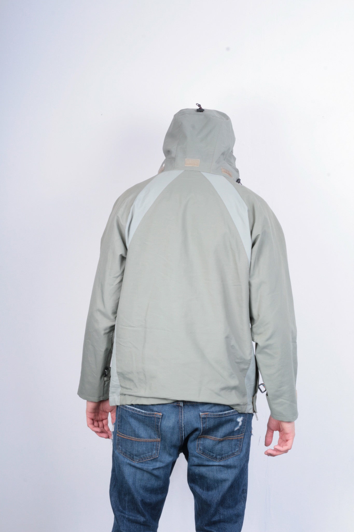 Tog24 Mens S Jacket Green Hood Anorak Nylon Parka Performance Clothing Systems - RetrospectClothes